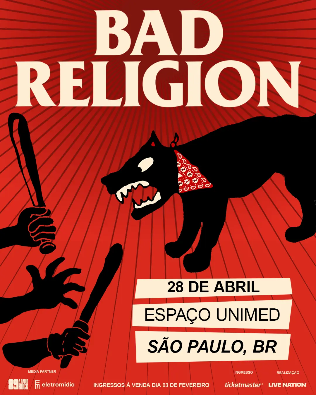 Bad Religion – Espaço Unimed, São Paulo/SP (28/04/2026)