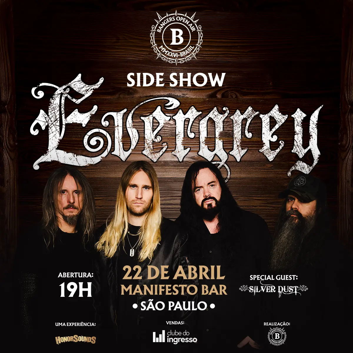 Evergrey – Manifesto Bar, São Paulo/SP (22/04/2026)