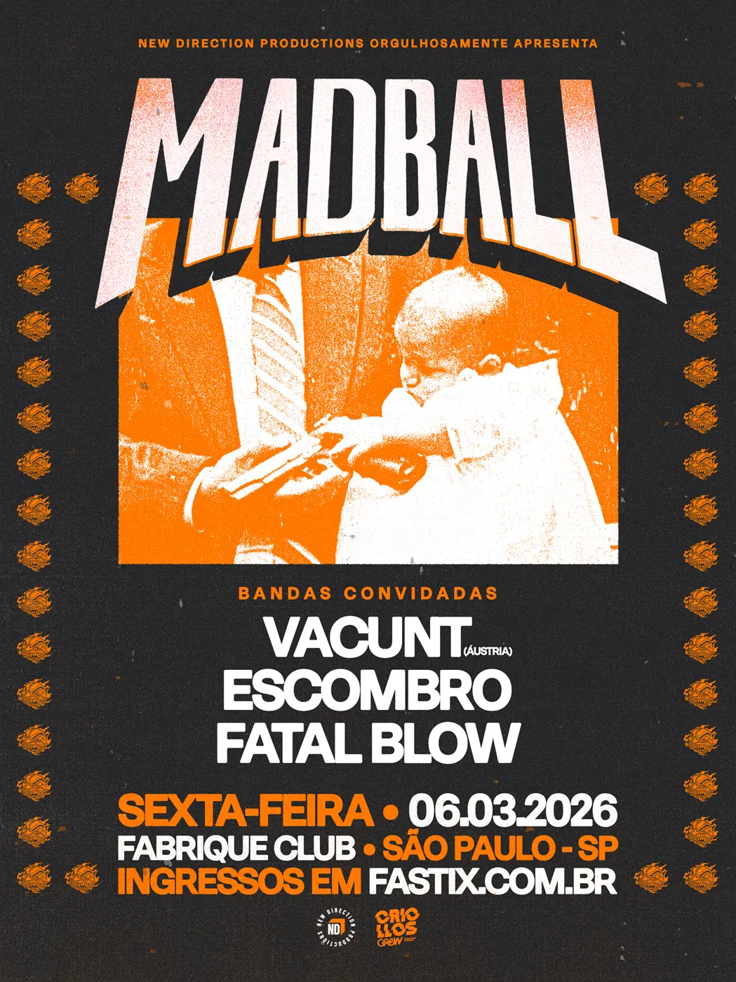 Madball: os reis do hardcore retornam a São Paulo em março!