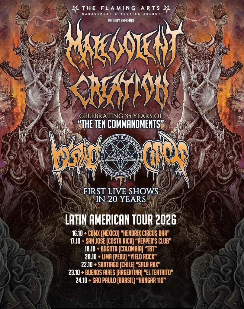 Malevolent Creation celebra 35 anos de “The Ten Commandments” em São Paulo
