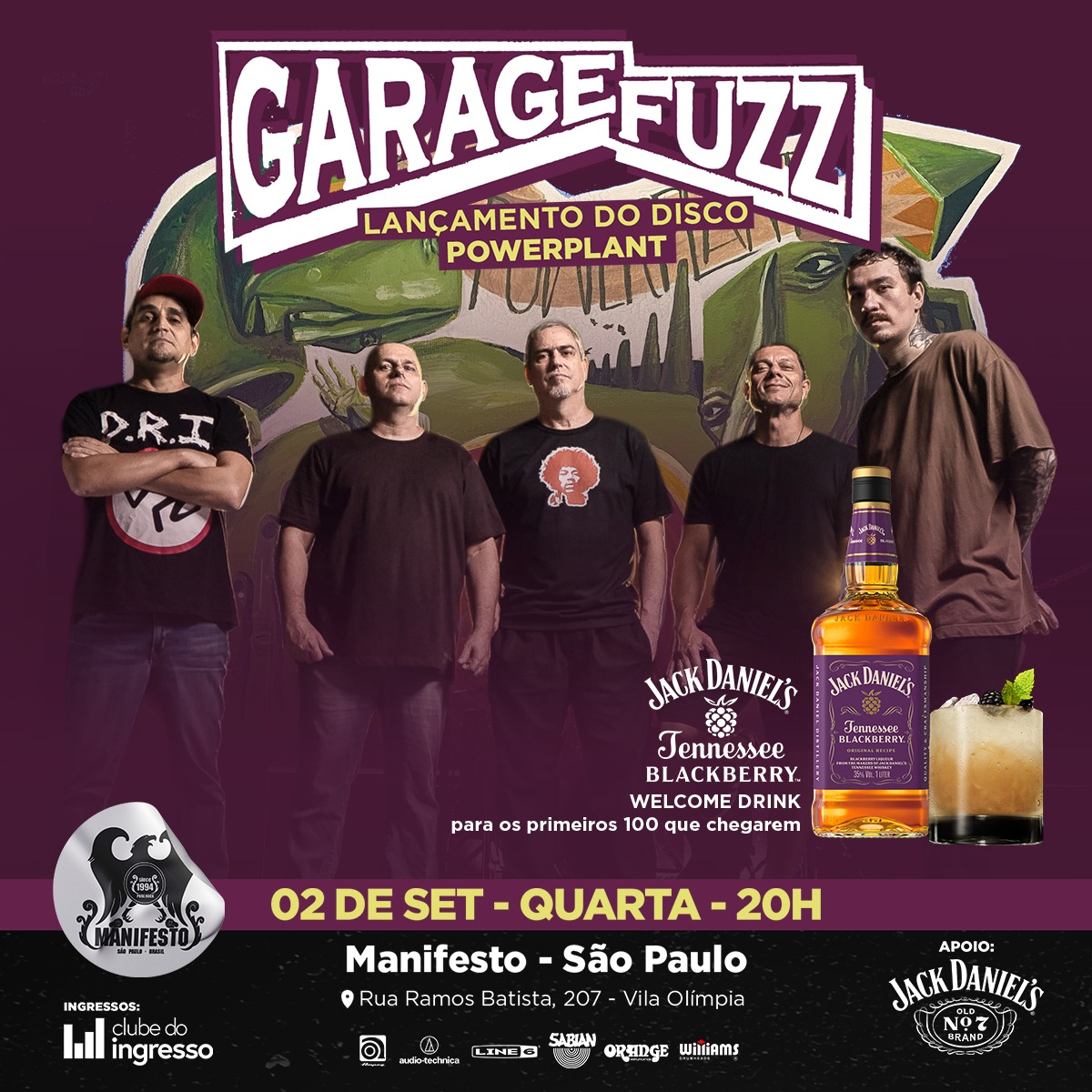 Garage Fuzz lança o álbum Powerplant em show especial no Manifesto Bar