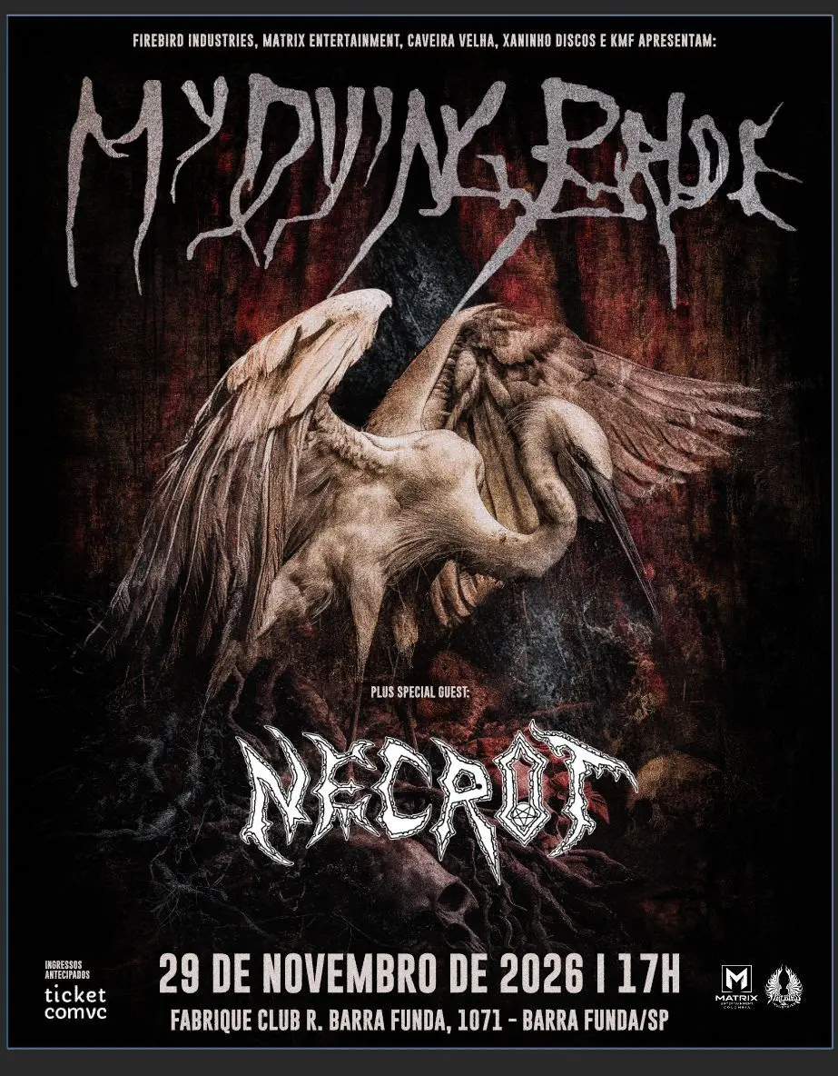 Necrot será a banda convidada no show do My Dying Bride em São Paulo
