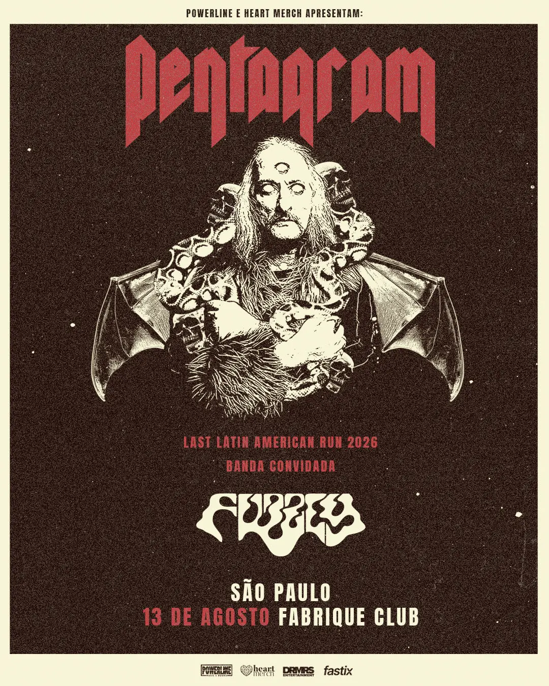 Pentagram em São Paulo: Fuzzly abre show de despedida da lenda do doom metal