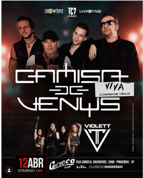 CAMISA DE VENUS E VIOLETT EM SP