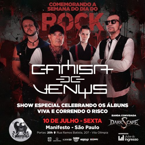 CAMISA DE VENUS NO MANIFESTO BAR